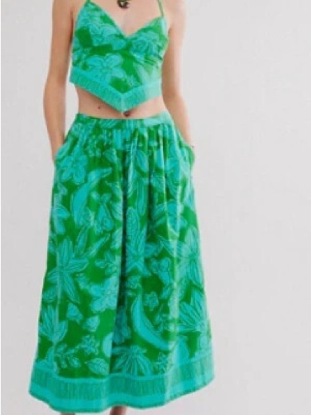Free People Copa Cabana Maxi Skirt and Halter SET